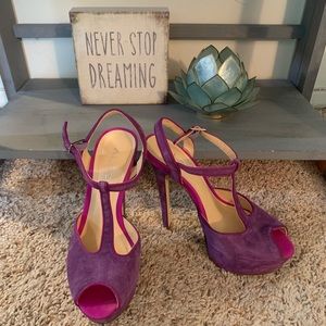 Bright Purple/Magenta/Hot Pink ALDO Platform Heels